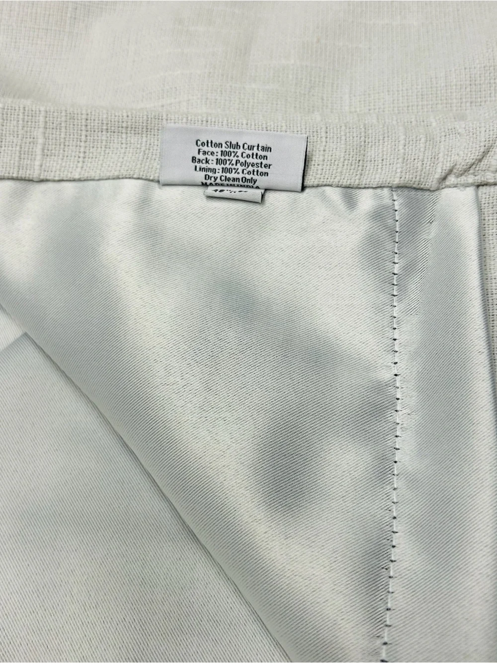 NWT QUINCE Set Of 2 48x96 Cotton Slub Blackout Curtains Cloud 0753